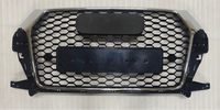RSQ3 Black And Chrome Honeycomb Show Grill Compatible With Audi = Q3 (2016-18) Tag No.134