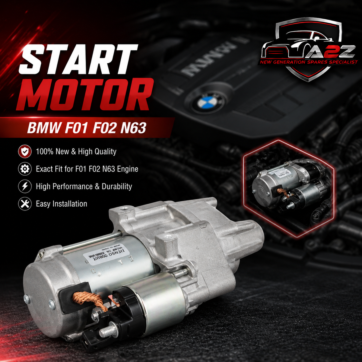 Stert Motor 12417577257 Compatible With BMW F01 F02 N63
