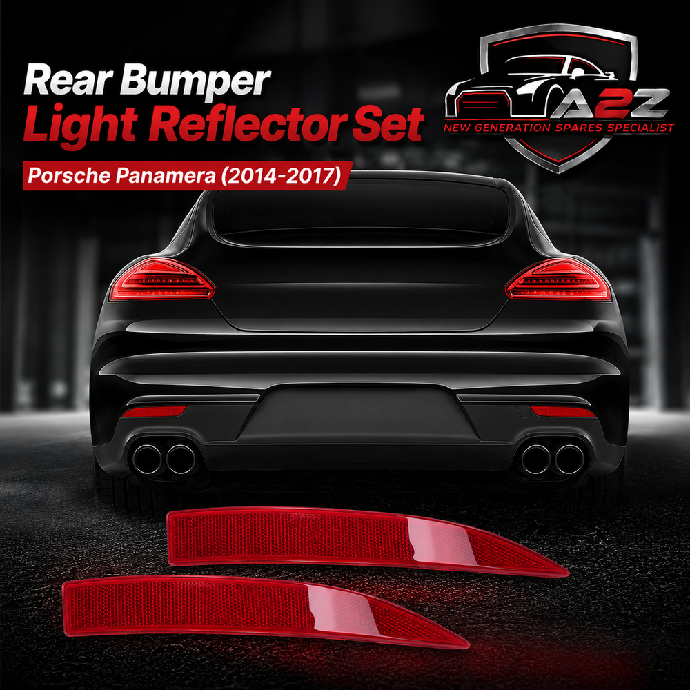 Rear Bumper Light Reflactor Set Left 97063148701 & Right 97063148801 Compatible With Porsche Panamera (2014-2017) Tag No.177