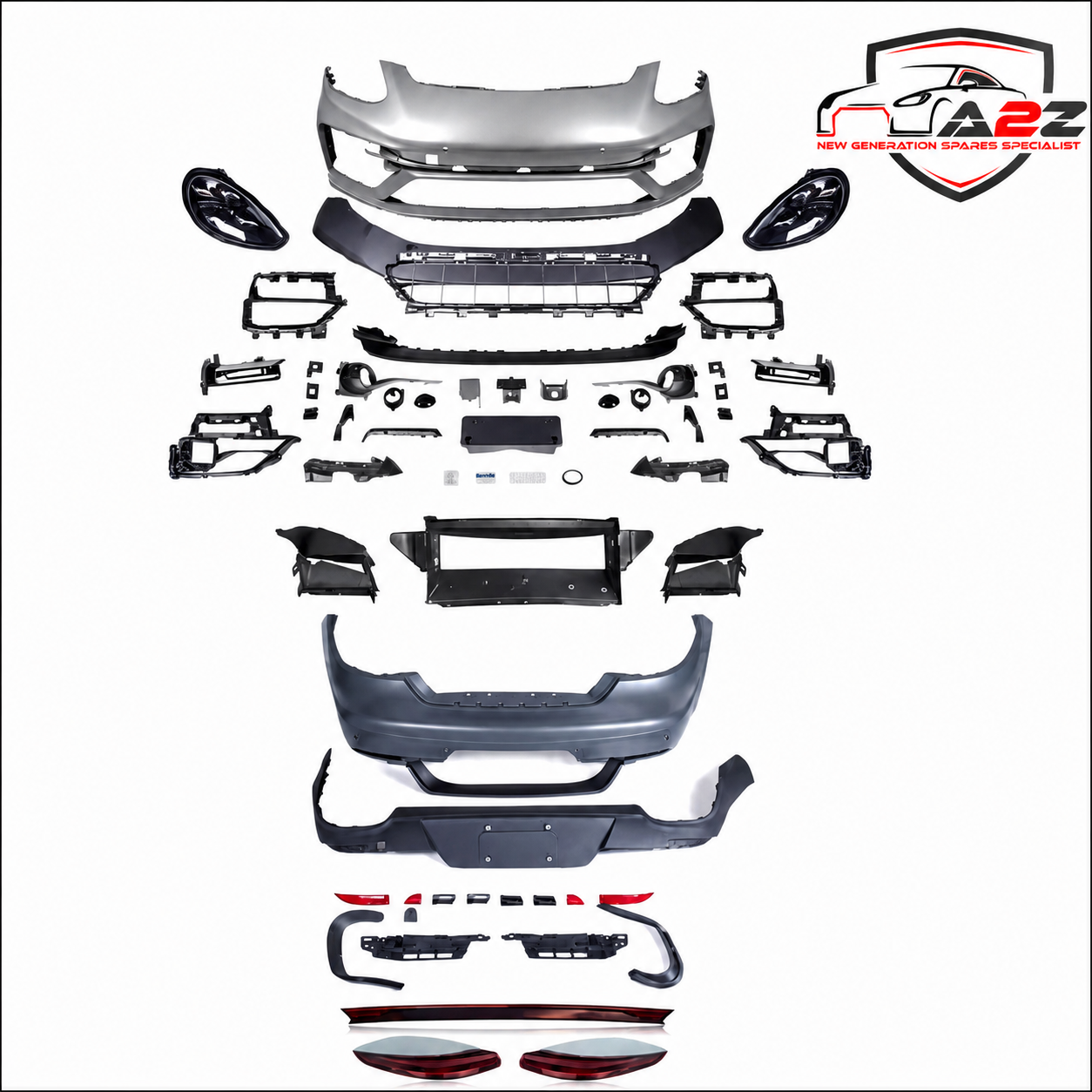 Conversion Bumper Kit Compatible With Porsche Panamera 970 (2009-2016) Upgrade  To 2017 Turbo 7 Style  (Shipping Cost Not Included In Price)