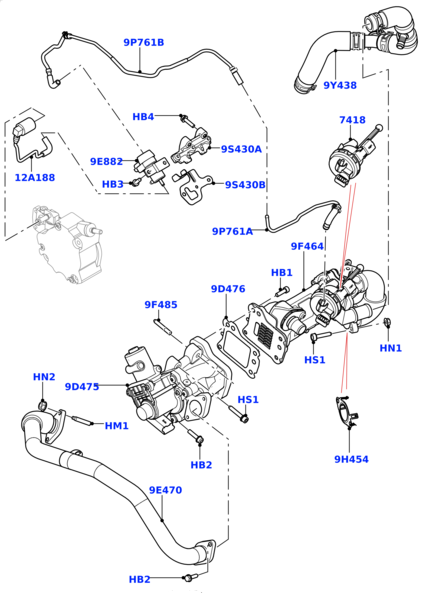 EGR Exhaust Gas Recirculation LR057662 Compatible With LAND ROVER DISCOVERY SPORT (L550) & FREELANDER 2 (L359) | LR2 & RANGE ROVER EVOQUE (L538)