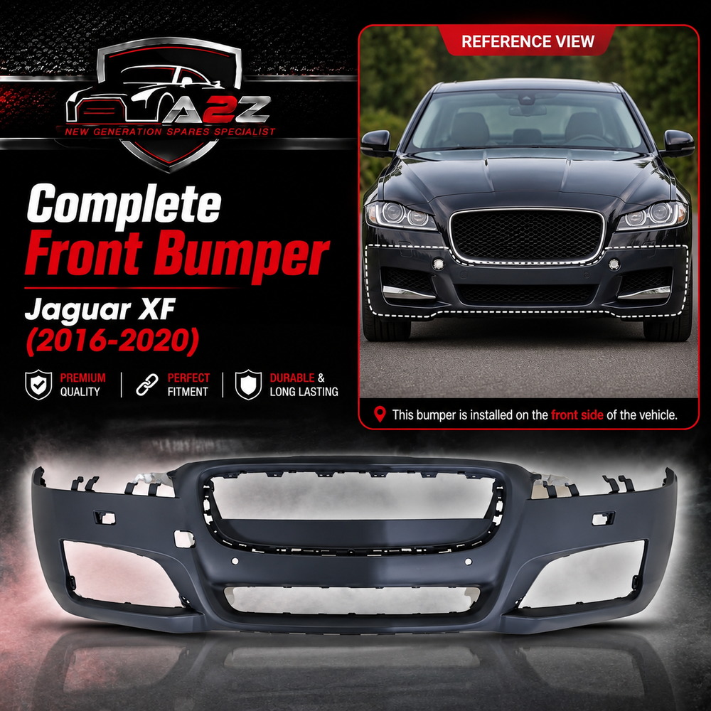 Complete Front Bumper T2H3937LML Compatible With Jaguar XF (2016-2020) Tag No.626