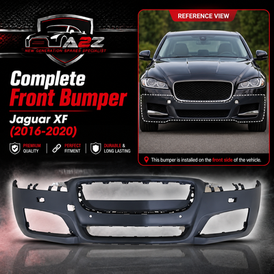 Complete Front Bumper T2H3937LML Compatible With Jaguar XF (2016-2020) Tag No.626