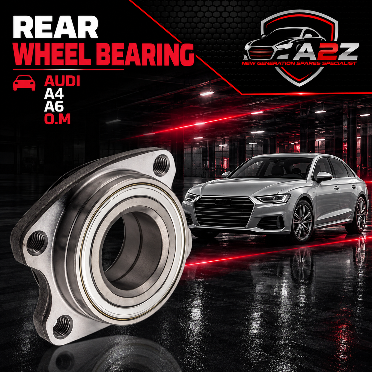 Rear Wheel Bearing 8E0498625 8E0498625A 8E0498625B 8D0498625C 4D0407625D 4D0407625H Compatible With AUDI A4 A6 O.M