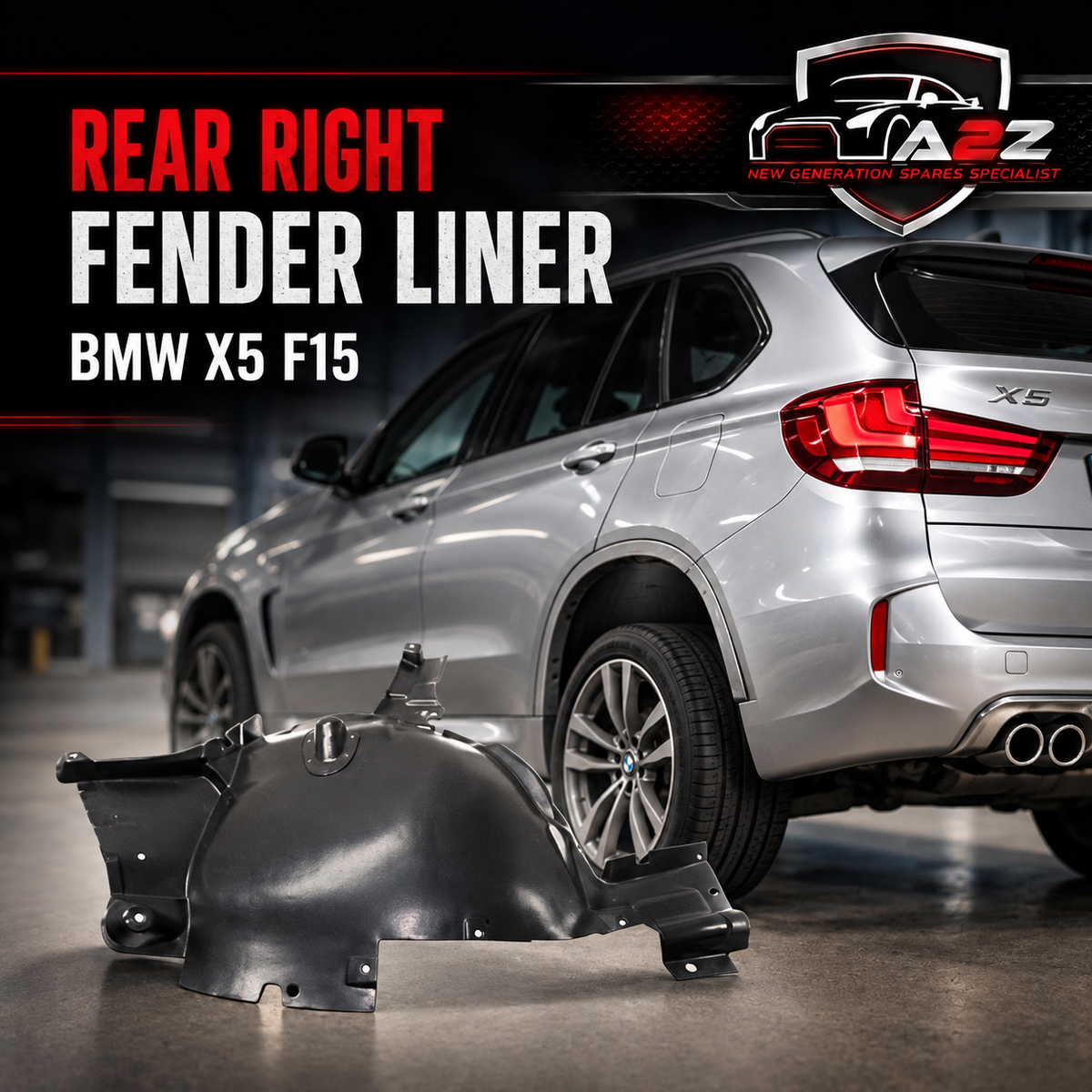 Rear Right Fender Liner 51717291198 Compatible With BMW X5 F15 Tag-FE-36