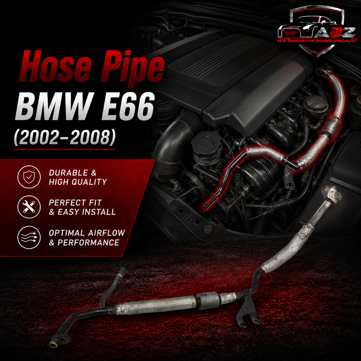 Hose Pipe 64509187296 Compatible With BMW E66 / 740 / 745 / 750