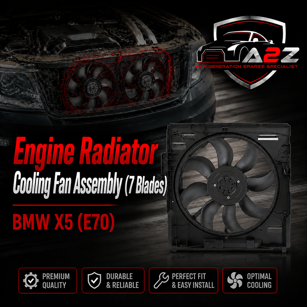 Engine Radiator Cooling Fan Assembly (7 Blades) 17428618240 17427598740 17427533558Compatible With BMW X5 (E70)