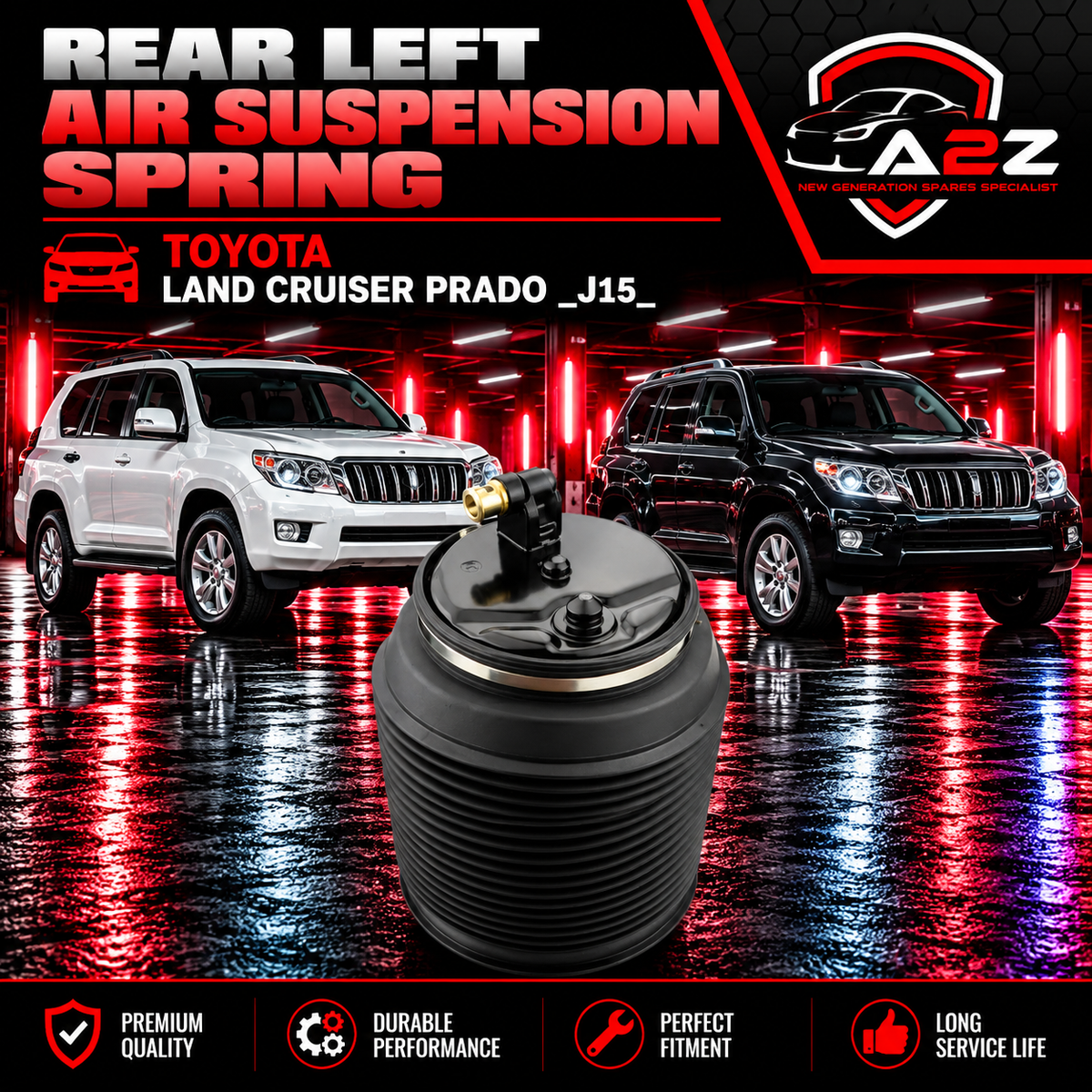 Rear Left Air Suspension Spring 4809060010  4809060020 Compatible With TOYOTA LAND CRUISER PRADO _J15_