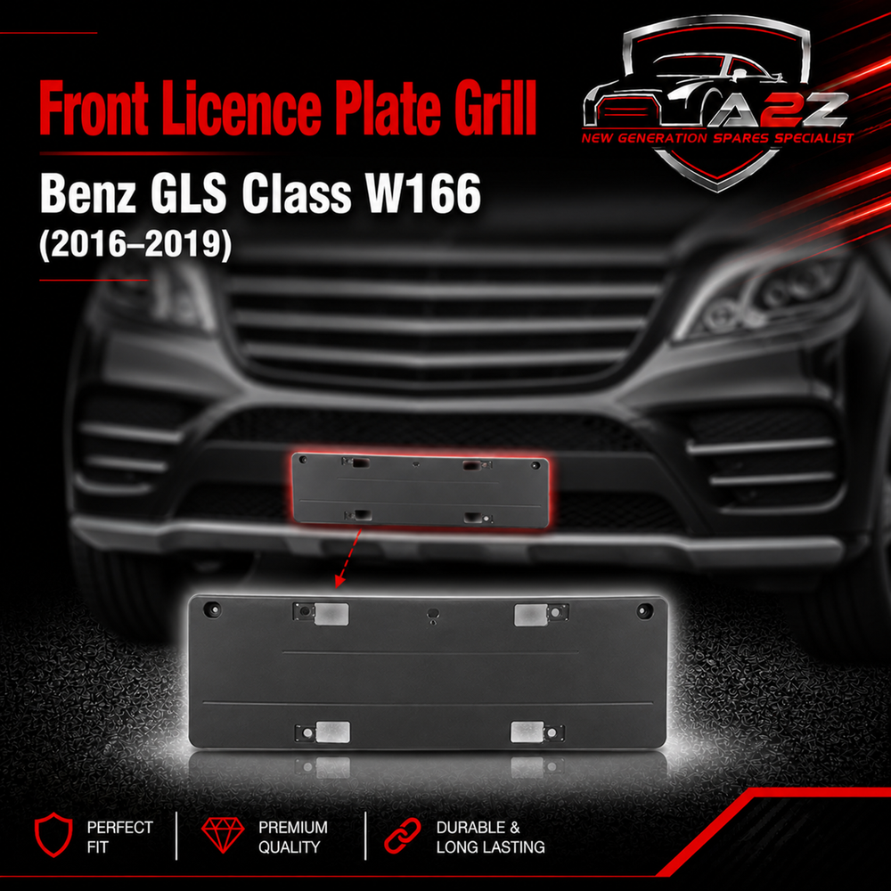 Front Licence Plate Grill 1668801844 Compatible With Mercedes-Benz GLS Class W166 (2016-2019) Tag No.124