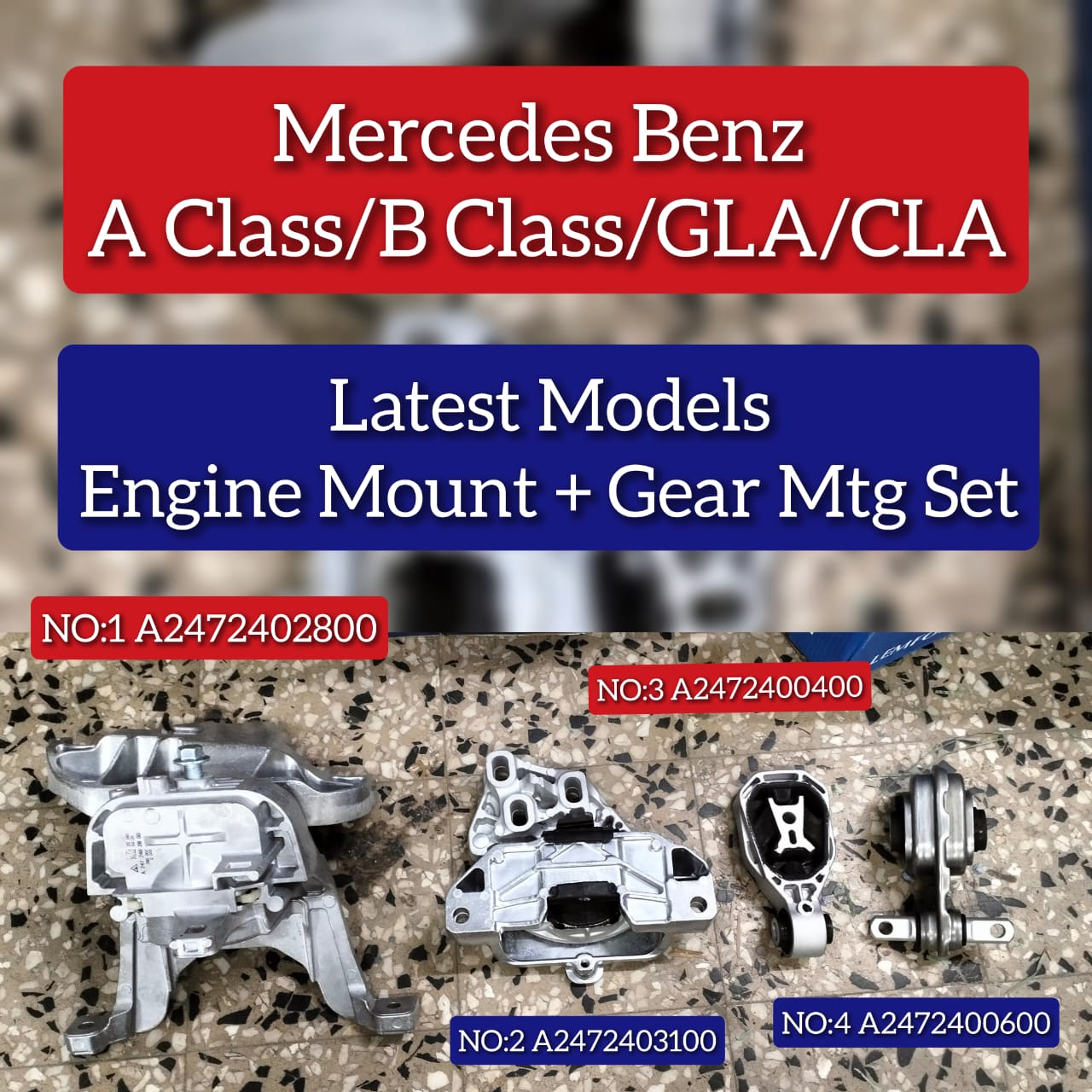 Engine Mounting 2472400600 Compatible With MERCEDES-BENZ A-CLASS W177 & B-CLASS W247