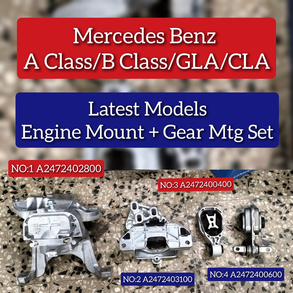 Engine Mounting 2472400400 Compatible With MERCEDES-BENZ A-CLASS Saloon (V177) & GLA (H247) & GLB (X247)