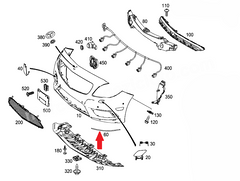 Front  Bumper Chrome Left 2468850421 & Right 2468850521 Compatible With MERCEDES BENZ B-CLASS W246 Tag No.106