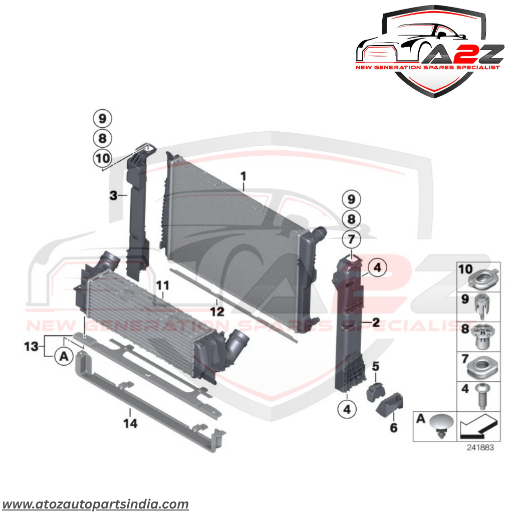 Radiator Intercooler 17517823570 Compatible With BMW F25 F26 M47
