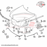 Bonnet Hood Spring Set Left 2048800127 & Right 2048800227 Compatible with MERCEEDES BENZ C-CLASS W204 & E-CLASS W212