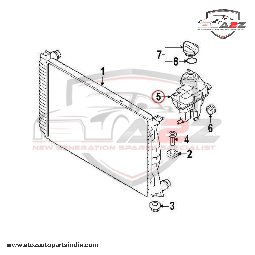 Coolant Bottle 4F0121403M 4F0121403B 4F0121403F 4F0121403Q For AUDI A6 4F Tag-B-31