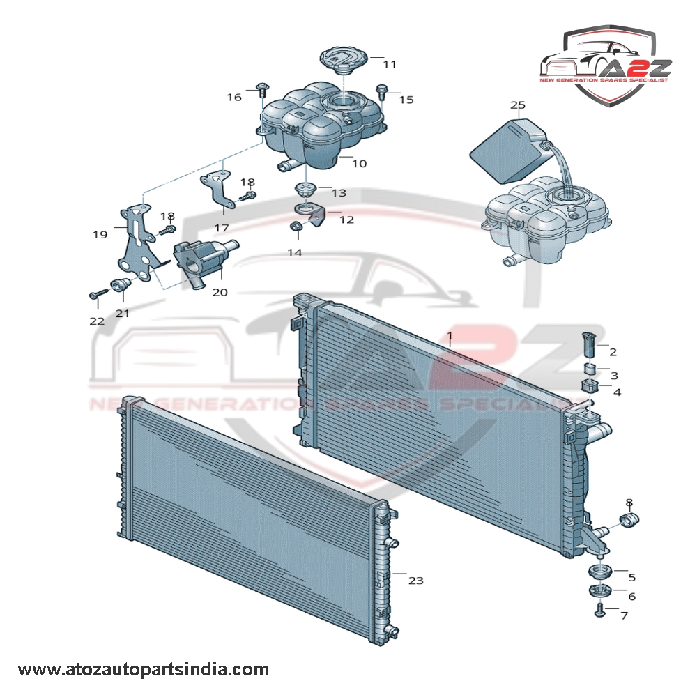 Coolant Bottle 4M0121403C 4M0121403E 4M0121403G 4M0121405RSK For AUDI Q7 Tag-B-45