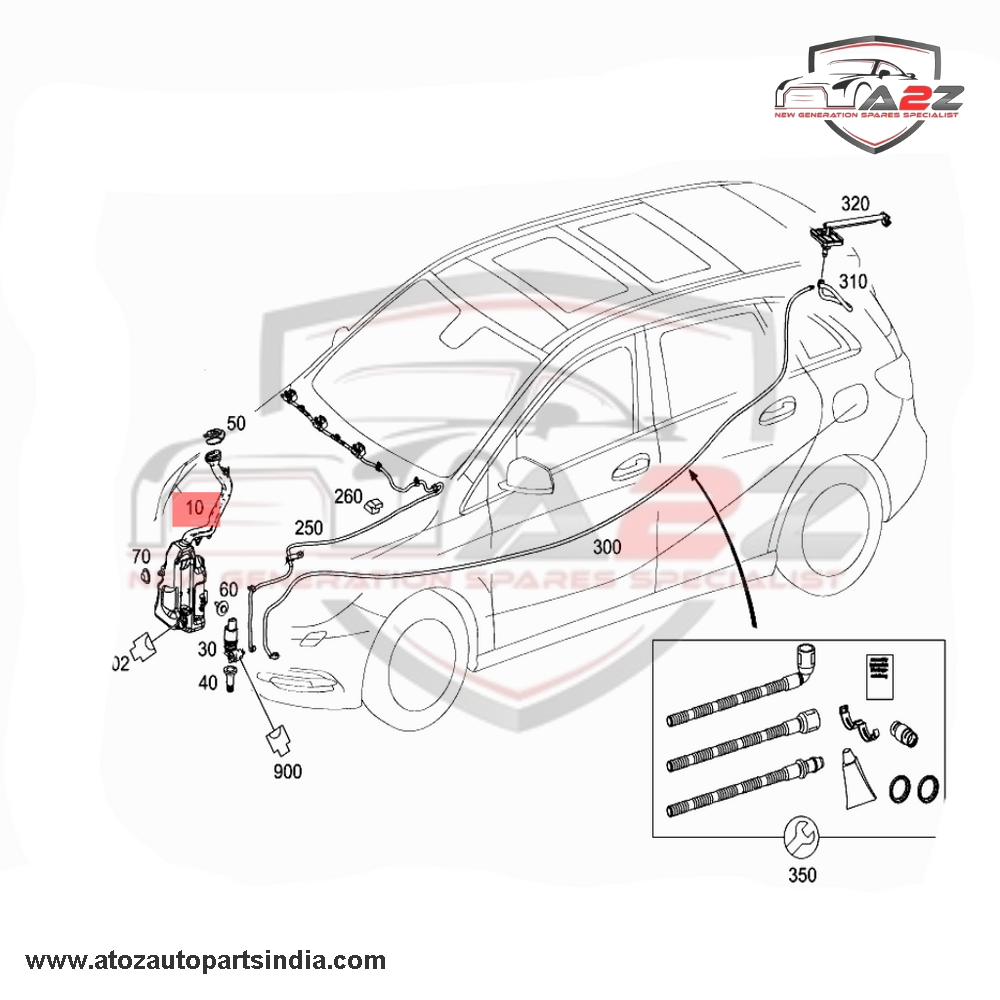 Wiper Bottle 2468690120 A2468690120 For Mercedes Benz A Class W176 Tag-B-63