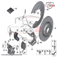 Rear Brake Disc Left 34206896227 & Right 34206896228 Set Compatible With BMW 3 Series G20 G28 G80