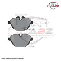 Rear Brake Pad 34216796741 2456101 P06064 Compatible With BMW 5 Series F10 G30  & X3 F25 & Z4 Roadster E89