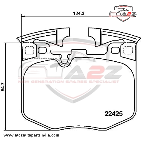Front Brake Pad 34116888457 2242501 P06099 Compatible With BMW 3 Series G20 G80 G28 & 5 Series G30 F90 & 6 Series Gran Turismo G32 & 7 Series  G11 G12
