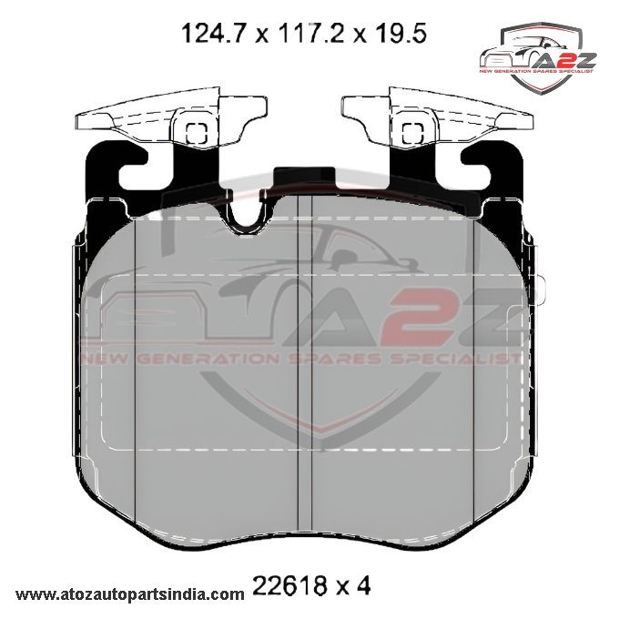Front Brake Pad 34106888459 2261801 P060106 Compatible With BMW 3 Series G20 G80 G28 & 6 Series Gran Turismo G32 & 7 Series G11 G12 & X5 G05 F95