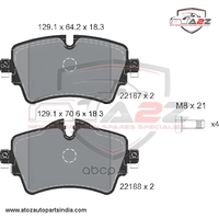 Front Brake Pad  34106874034 2218701 P06092 Compatible With MINI F56 | MINI / COOPER & MINI Convertible F57 | MINI / COOPER