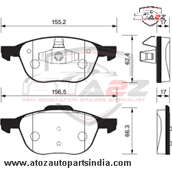 Front Brake Pad 2115201 0004208103    P50159N Compatible With MERCEDES-BENZ GLC (X253)