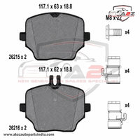 Rear Brake Pad 2621501 0004204202 P50162N Compatible With MERCEDES-BENZ GLE (V167)
