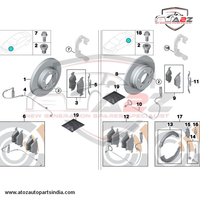 Front Brake Pad Wear Sensor 34356789492 34356759917 34356764298 34356768595 34356776421 6768595 6776421 6789492 Compatible With BMW 5 Series E60 & 6 Series E63