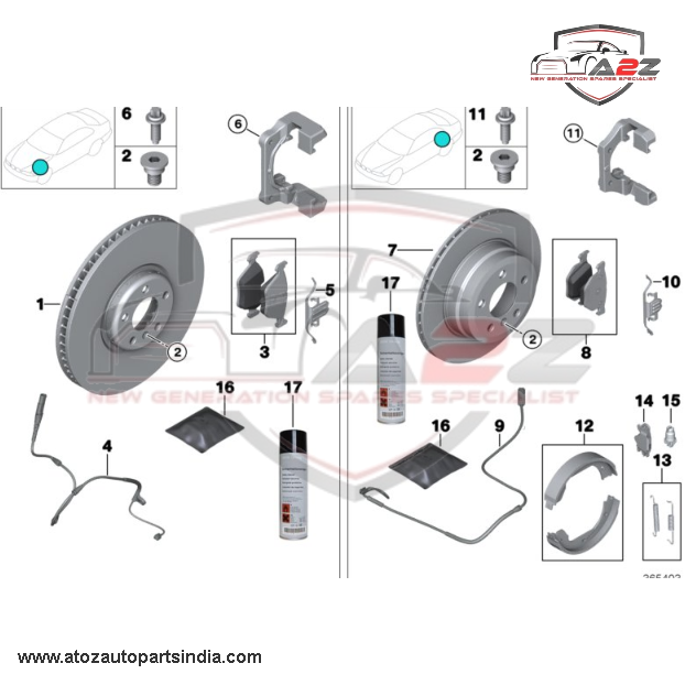 Front Brake Pad Wear Sensor 34356755266 34356778037 6755266 6778037 Compatible With BMW 7 Series E65 E66 E67