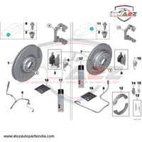 Front Brake Pad Wear Sensor 34356755266 34356778037 6755266 6778037 Compatible With BMW 7 Series E65 E66 E67