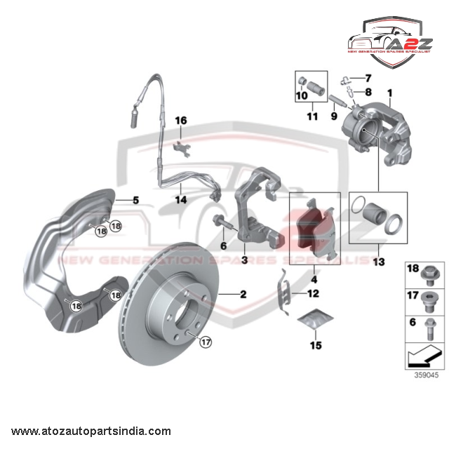 Front Brake Pad Wear Sensor 34356792563 34356792567 Compatible With BMW Z4 Roadster E89