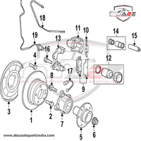 Rear Brake Pad Wear Sensor 34356789505 34356780699 Compatible With BMW X5 E70 & X6 E71 E72