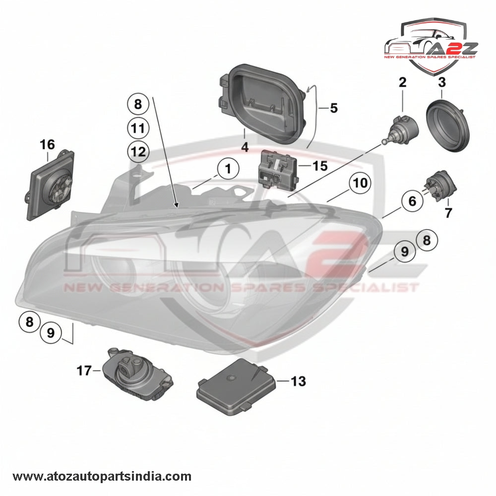 Headlight Ballast 63117237647 63117318327 63127172536 63127250624 For BMW 3 Series E90 & 5 Series F10,  X1 E84,  7 Series F02 Tag-BL-24