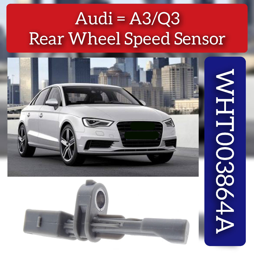 Rear Left/Right ABS Wheel Speed Sensor Grey WHT003864A WHT003864B WHT003864C 2K0927807 WHT003864 Compatible With AUDI A3 Convertible (8V7, 8VE) | A3 / S3