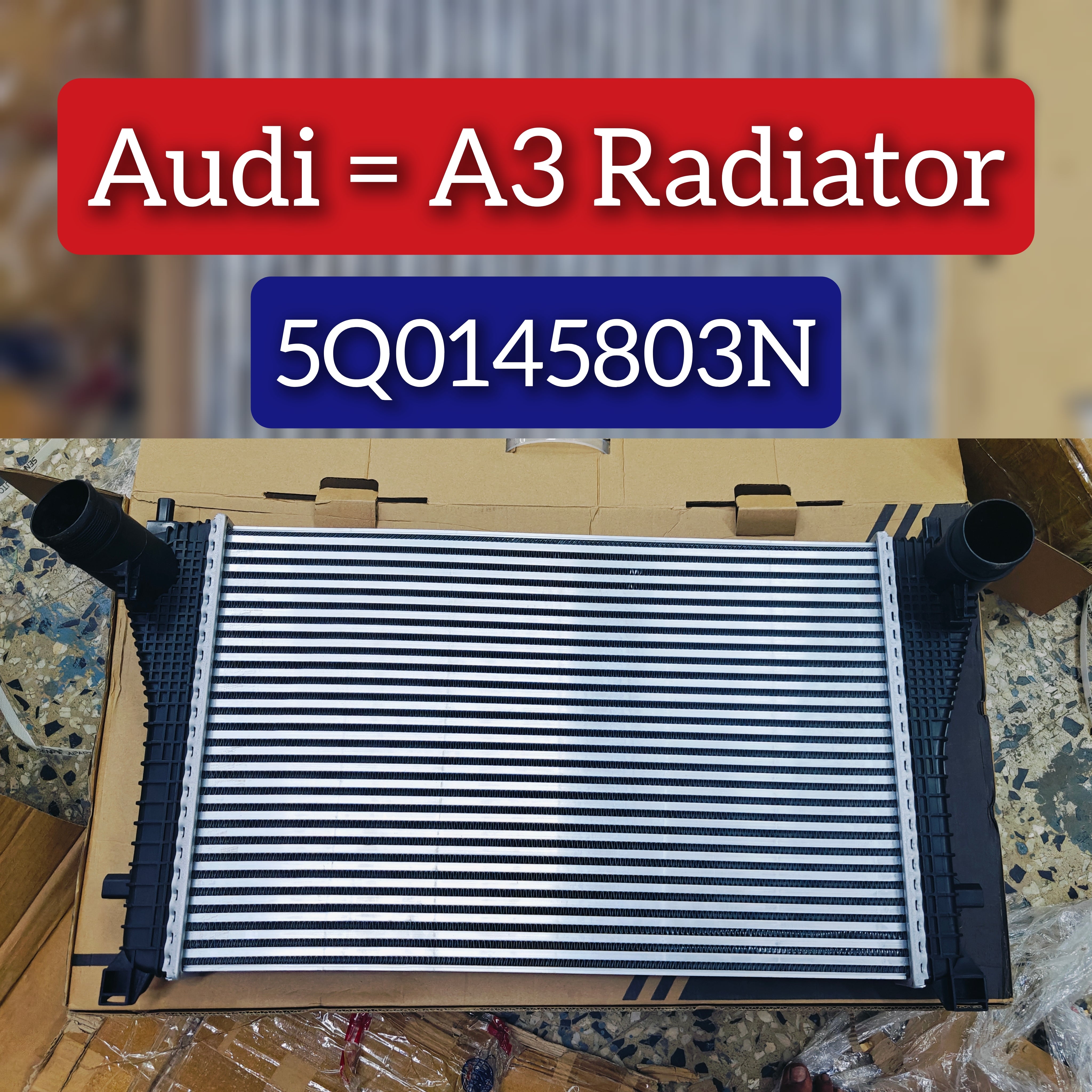 Radiator 5Q0145803N Compatible with AUDI A3 Convertible (8V7, 8VE) | A3 / S3 &  A3 Limousine (8VS, 8VM) | A3 /S3 &  Q2 (GAB, GAG) &  Q3 Sportback (F3N)