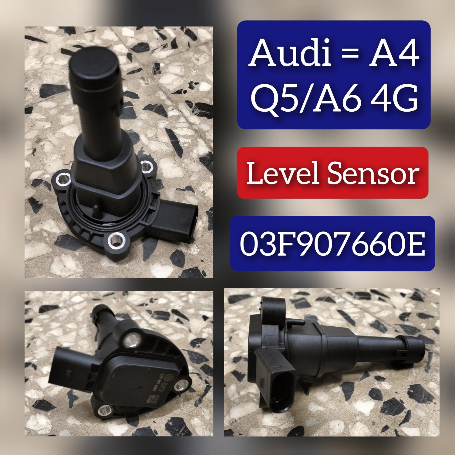 Engine Oil Level Sensor 03F907660E 03F907660D Compatible With Audi A4 Q5 A6 5G