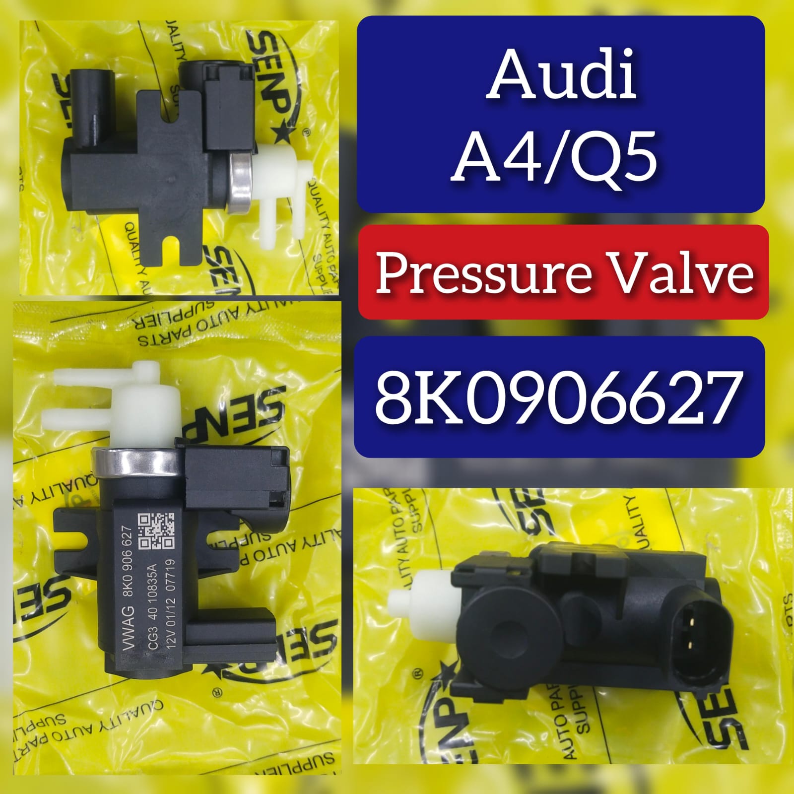 Pressure Solenoid Valve 8K0906627 Compatible With AUDI A4 Q5