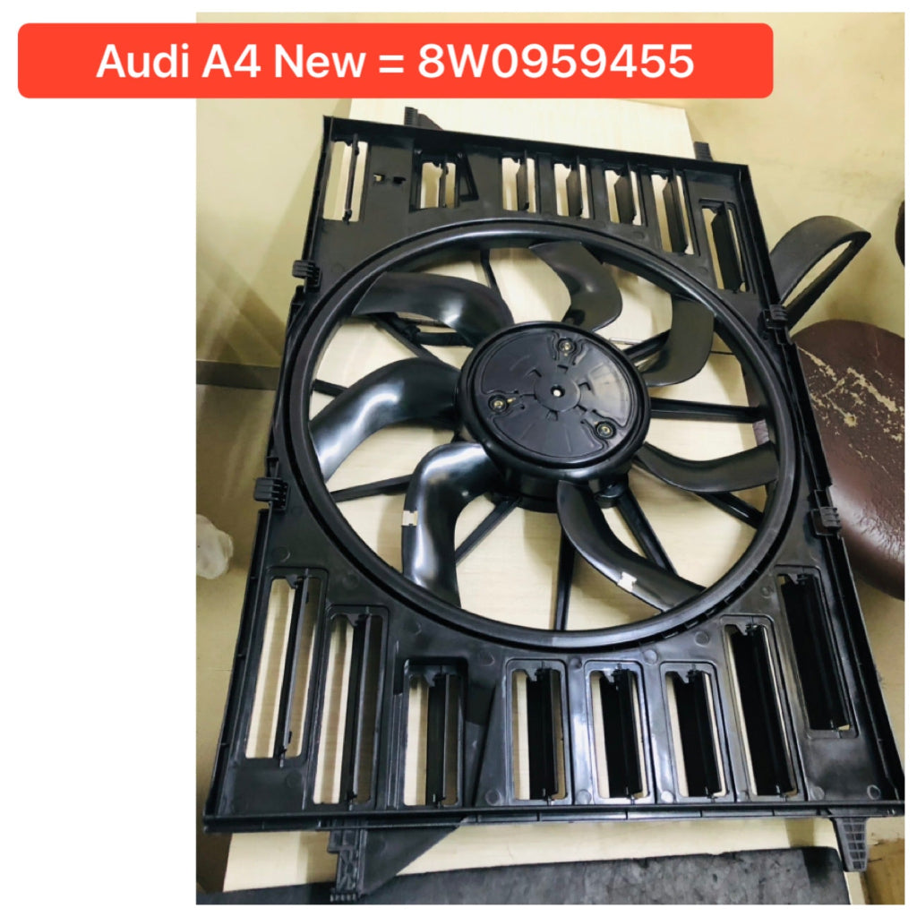Cooling Radiator Fan Assembly Base 8W0959455M 8W0959455F 8W0959455J Compatible With AUDI A4 B9 (8W2, 8WC) | A4 / S4 & A6 C8 (4A2) & A7 Sportback (4KA) | A7 / S7 & Q7 (4MB, 4MG, 4MQ)