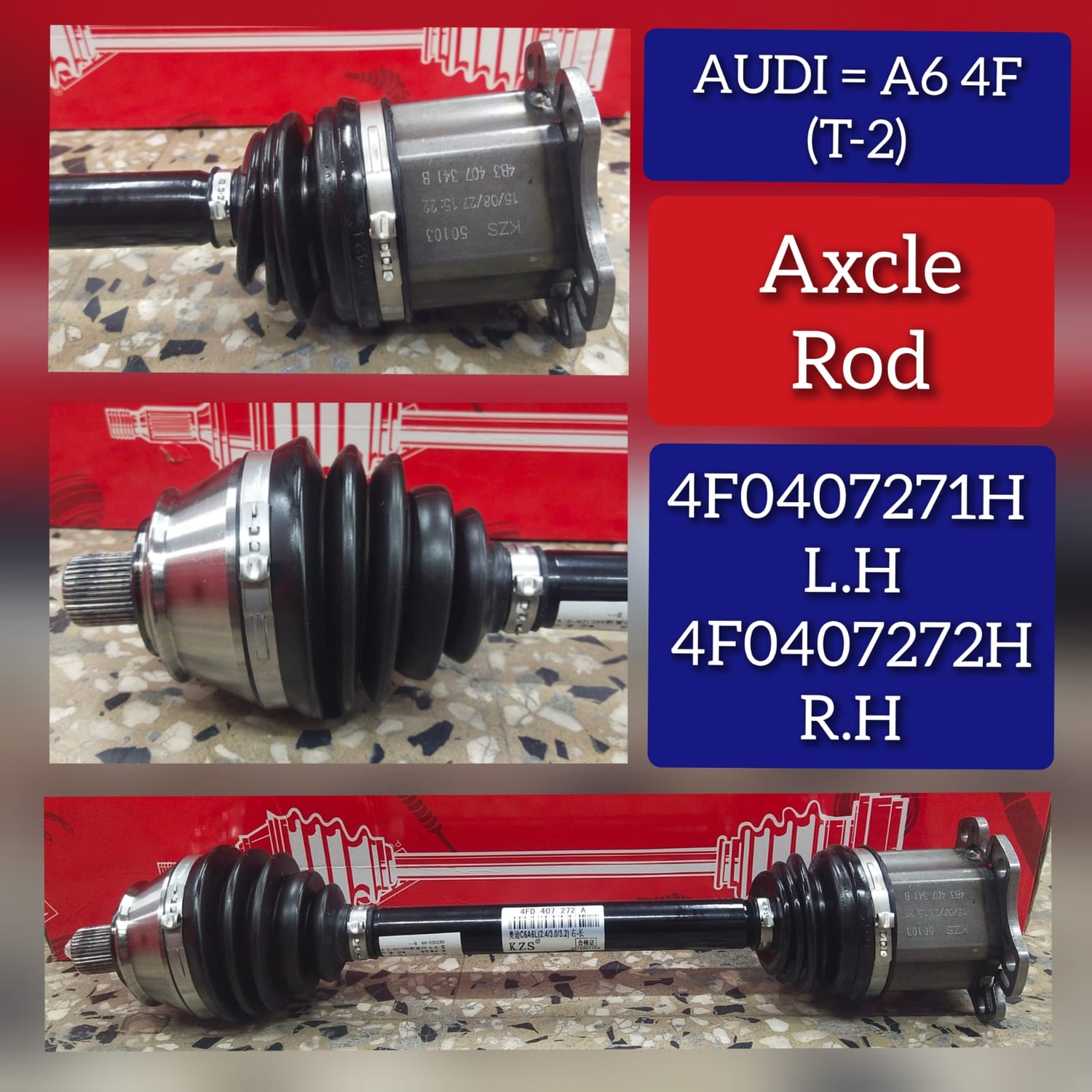 Front Right Axle Shaft 4F0407272H Compatible With AUDI A6 C6 (4F2) | A6 / S6 T-2
