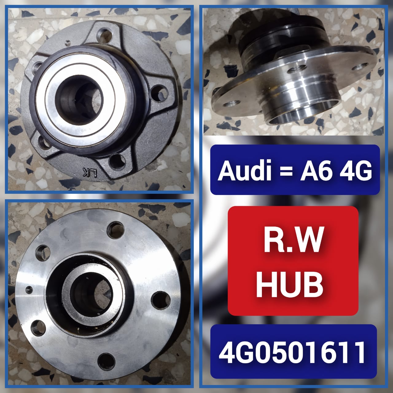 Rear Wheel Hub 4G0598611 4G0501611 Compatible With AUDI A6 A7 Q5