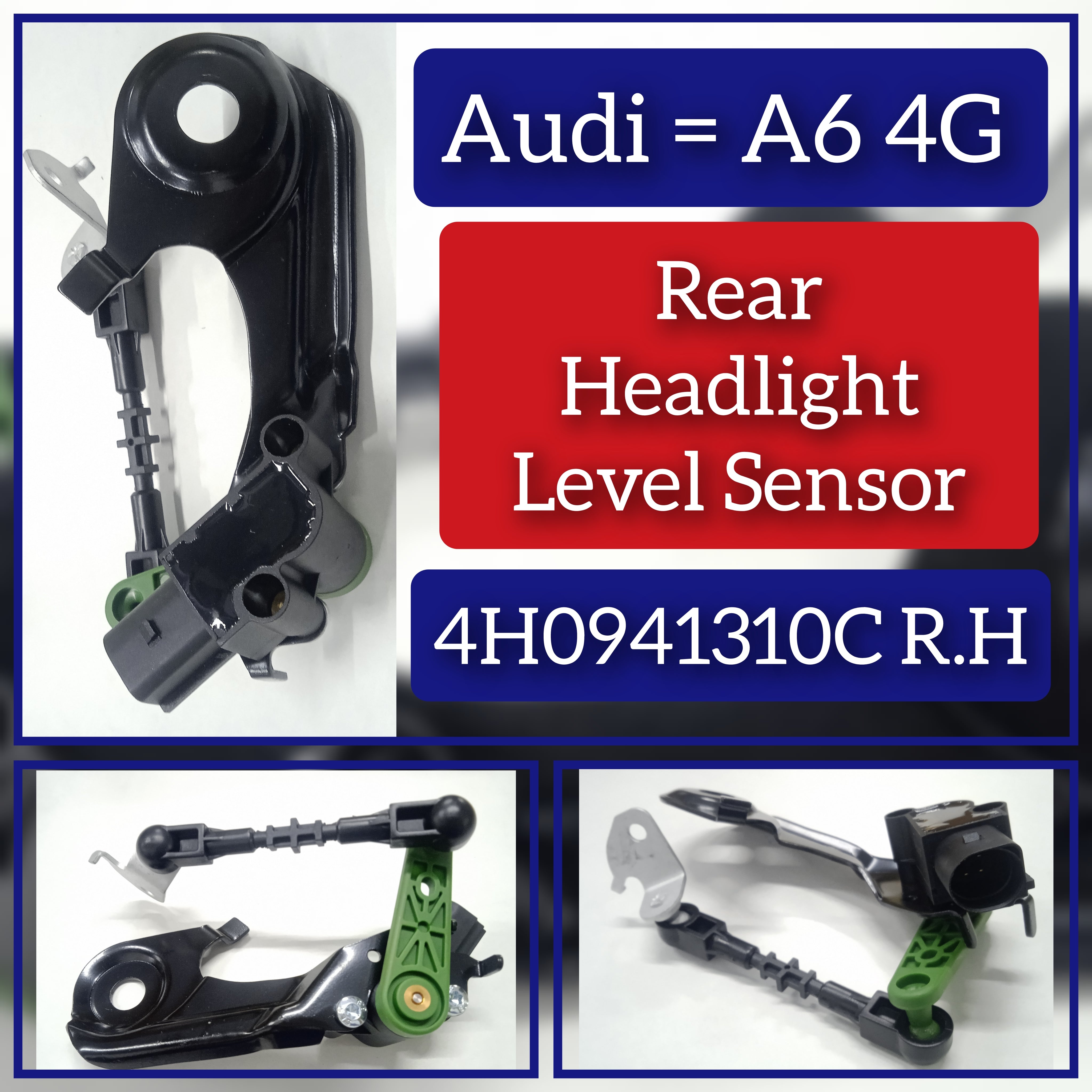 Rear Right Headlight Level Sensor 4H0941310C Compatible With AUDI A6 C7 4G2 & A7 & A8 D4 & Q5
