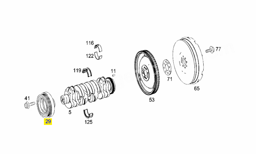 Crankshaft Pulley 6510300703 A6510300703 Compatible With MERCEDES-BENZ V-CLASS (W447) Tag-CP-04
