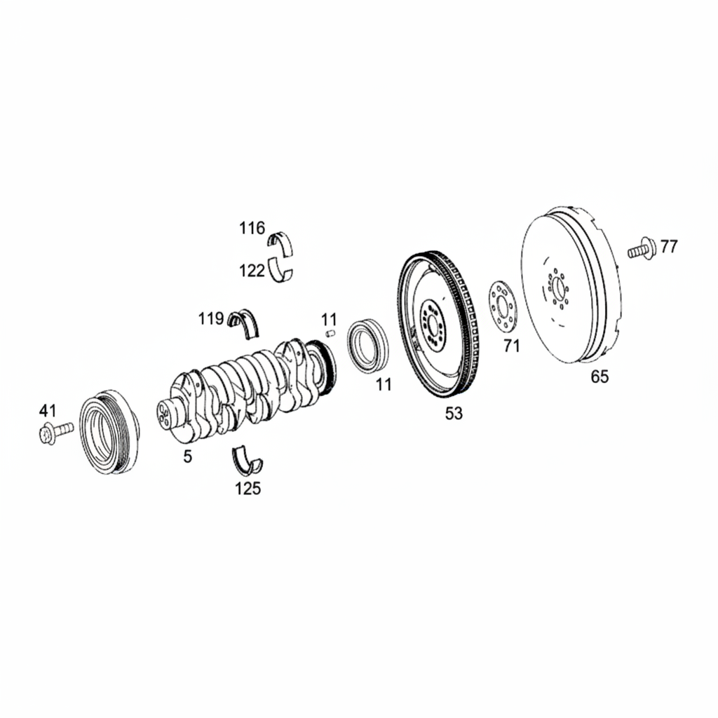 Crankshaft Pulley 6510300703 A6510300703 Compatible With Mercedes-Benz V-Class (W447) Tag-CP-04