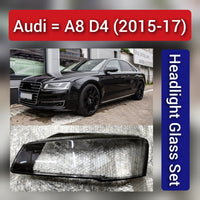 Front Headlight Glass Compatible With Audi A8 D4 (2015-17)