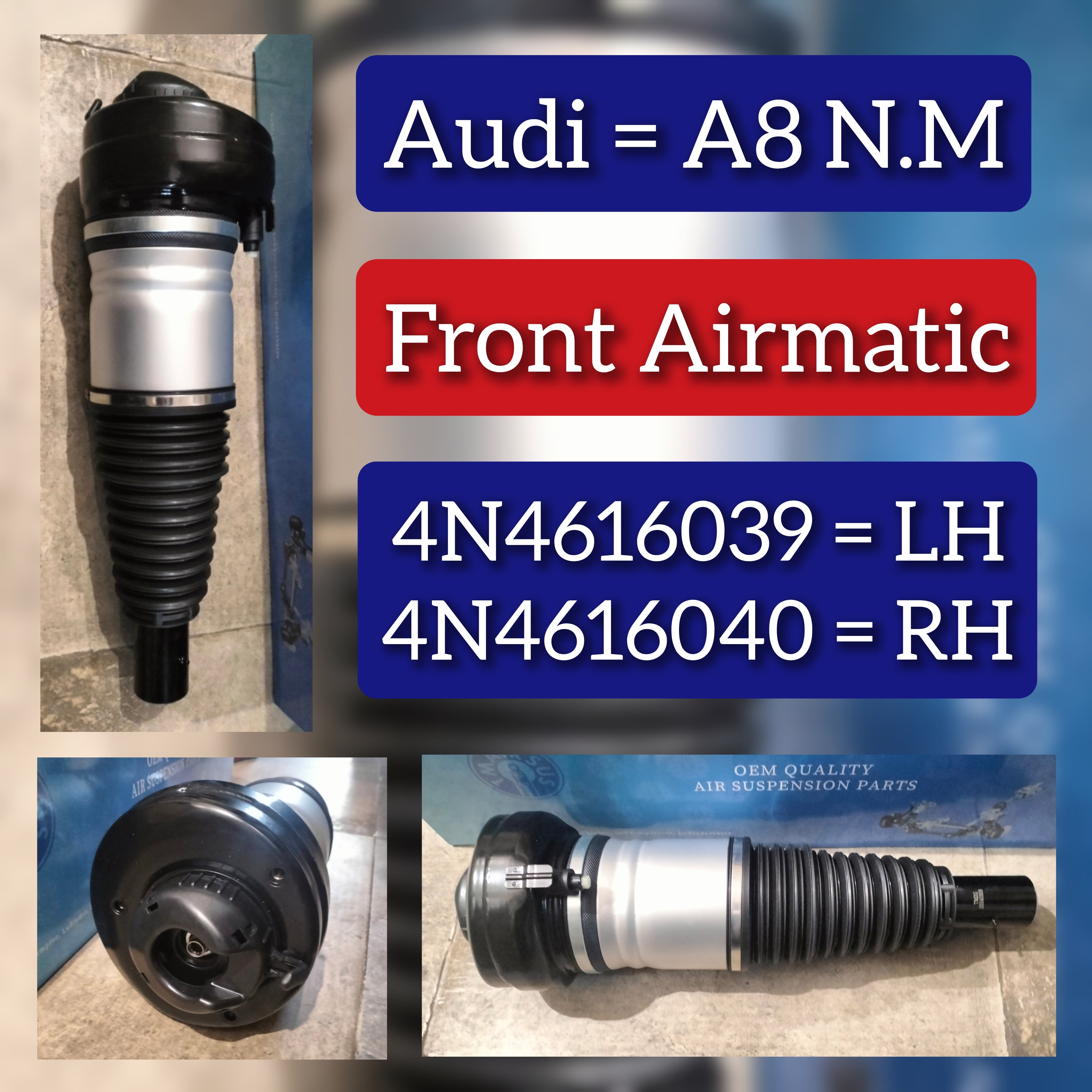 Front Right Air Suspension Shock Absorber Strut 4N4616040 4N4616039H Compatible With AUDI A8 D5 (4N2, 4N8, 4NC, 4NL) | A8 / S8 | A8L