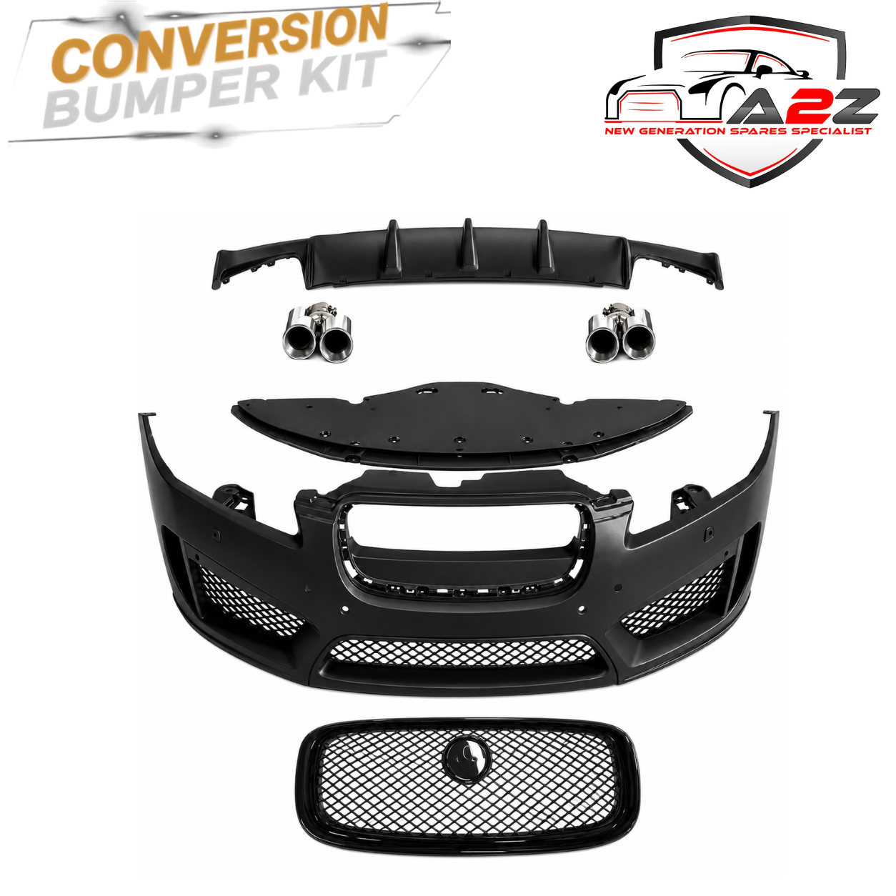 Conversion Bumper Body Kit Compatible With Jaguar Xf Xfs 2011-2015 Upgrade To Xfr Xfr-s Style (Shipping Cost Not Included In Price)