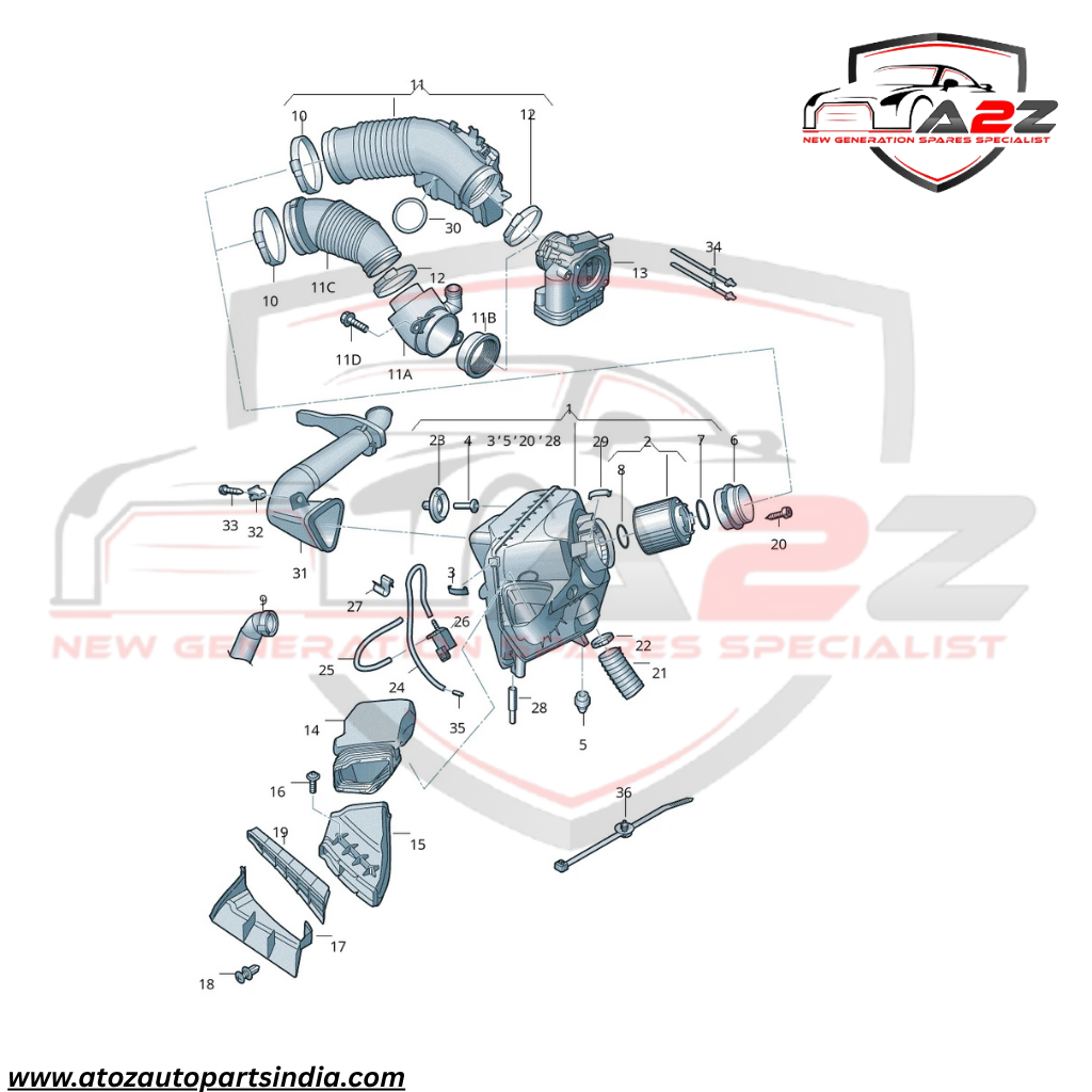 Air Mask Sensor 059906461N A059906461N Compatible With Audi A4 A6 A7 A8 Q5 Q7