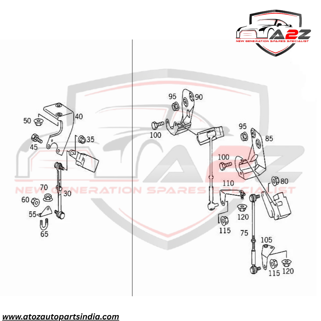 Headlight Level Sensor Connector Rod 2203200032 Compatible With MERCEDES-BENZ  S-CLASS W220