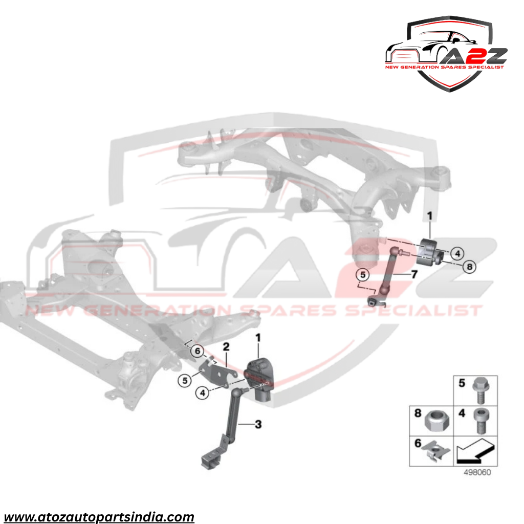 Headlight Level Sensor 37146870200 37146867646 37146853747 37146895467 Compatible With BMW X1  F48 & X5 F15 & MINI F56 & MINI F57